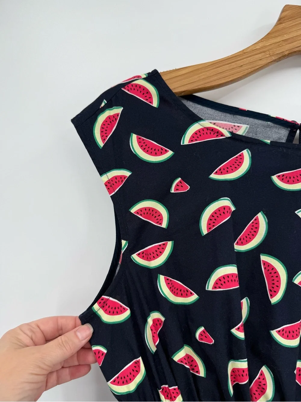 Kate Spade Watermelon Summer Party Blaire Dress Fit Flare in Parisian Navy L